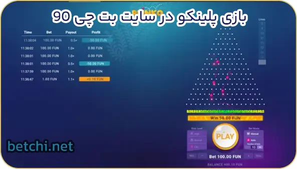 بازی پلینکو در سایت بت چی ۹۰ - بت چی ۹۰ بازی پلینکو در سایت بت چی ۹۰